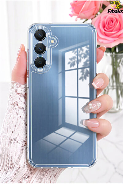 Fibaks Galaxy A37 Kılıf Kamera Korumalı Şeffaf İnce Esnek Renksiz Yumuşak Sil...