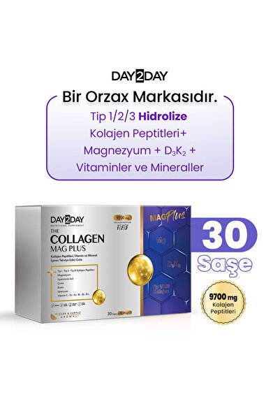 DAY2DAY The Collagen Mag Plus Tip 1-2-3 Kolajen-Çilek Karpuz-Magnezyum,HA,C-D...