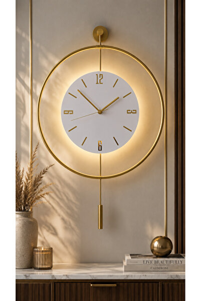 MetaQuartz Aksesuar Orjinal Metal - Timelles Kristal - Büyük Boy(50X75CM) - (3 adet pil gelmektedir) Ledli Duvar Saati