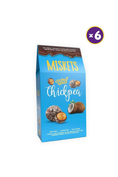Miskets Bitter Çikolata Ve Hindistan Cevizi Kaplı Leblebi Draje 80 gr x 6 Adet