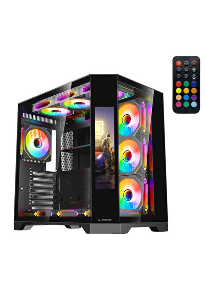Rampage NOVA 9.16'' Lcd Ekranlı Hub+Kumanda Siyah 7x12cm ARGB Pwm Fan Gaming ...