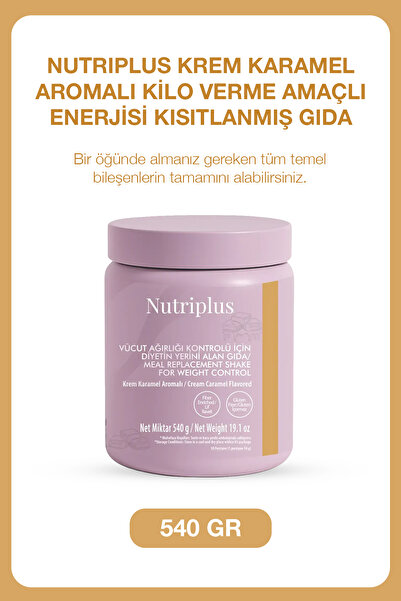 Farmasi Nutriplus Krem Karamel Aromalı Kilo Verme Amaçlı Enerjisi Kısıtlanmış...