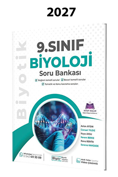 Biyotik Yayınları Biyotik Yayınları 9. Sınıf Biyoloji Soru Bankası 2027