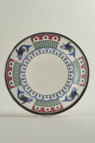 Karaca x Ömür Akkor İznik Balık Pasta Tabağı 21 cm