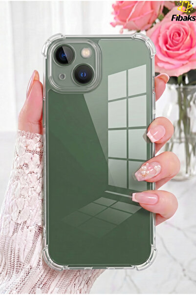 Fibaks iPhone 14 Plus/15 Plus Kılıf Antishock Darbe Emici Kamera Korumalı Yum...