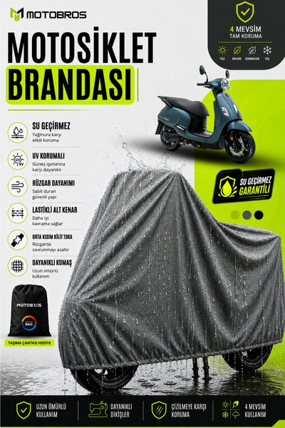 Motobros Motorcycle Tarpaulin Sym Fiddle (Thickest) Fabric Lifetime Use (with...