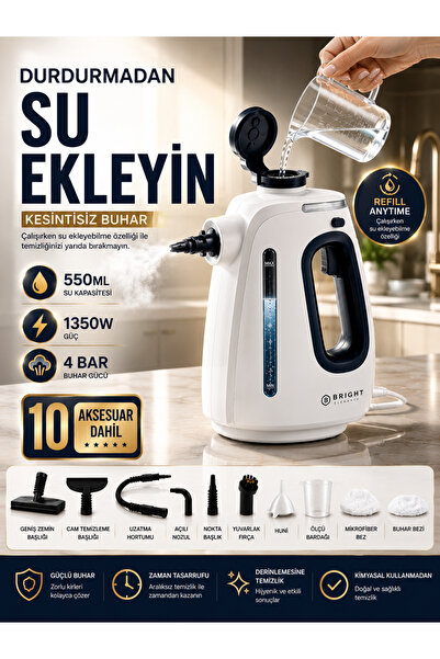 Bright Elegance BE-3420 9 in 1 Çok Fonksiyonlu 1350W 550 ml Lüks Basınçlı Buh...