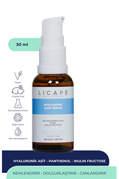 Licape Hyaluronic Acid Panthenol B5 Peptide Serum - Moisturizing, Brightening...
