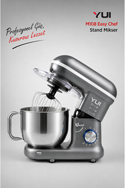 Yui M108 Easy Chef Hamur Yoğurma Makinesi Stand Mikseri Antrasit Gri