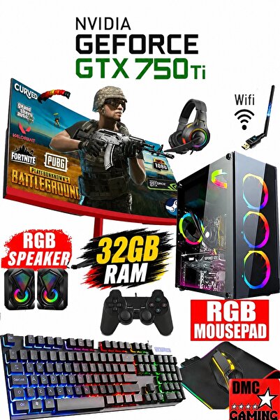 Dmc N82x (PUBG,GTA 5) I5 4430,32GB RAM,,500GB HDD,256GB SSD,4GB GTX750Tİ,23,8...