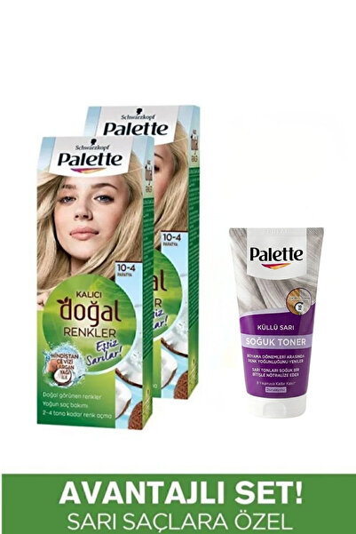 Palette 10-4 Papatya X 2 Adet + Soğuk Sarı Toner