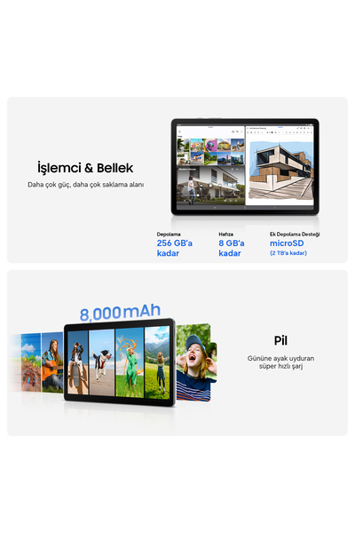 Samsung Galaxy Tab S10 Lite 6GB 128GB Gümüş Tablet