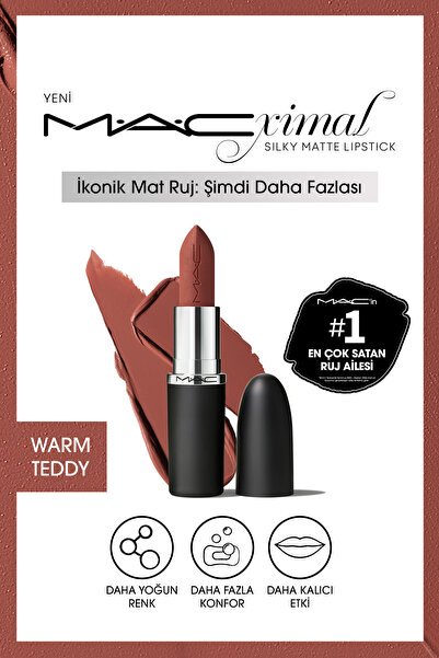 M.A.C M·A·CXIMAL Silky Matte Lipstick Nemlendirme Etkili Yoğun Renk Sağlayan ...