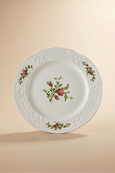 Karaca Vintage Rose Servis Tabağı 26 cm Krem