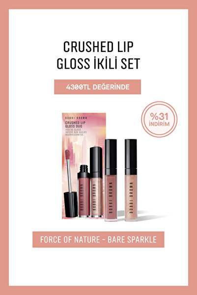BOBBI BROWN Lip Gloss Duo Set Force of Nature / Bare Sparkle