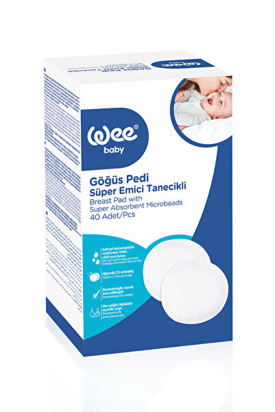 Wee Baby Göğüs Pedi Süper Emici Tanecikli Yapışkanlı Ped 40'lı