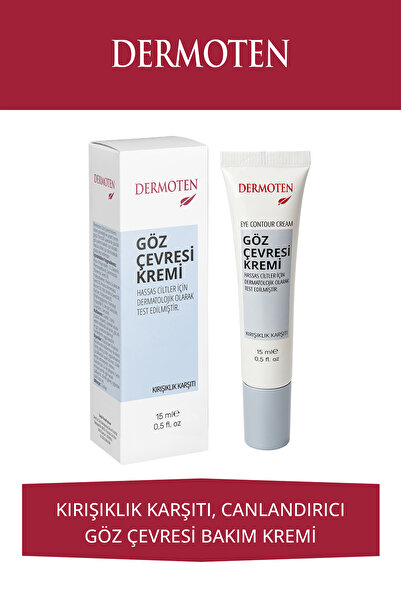 Dermoten Göz Altı Kremi | Kırışıklık, Kararma, Kuruluk İçin Aydınlatıcı Nemle...