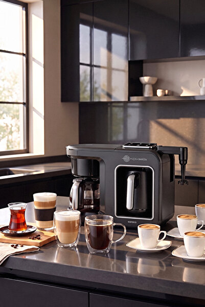 Karaca Hatır Plus Barista 6 In 1 Latte Cappucino ve Közde Türk Kahvesi Makine...