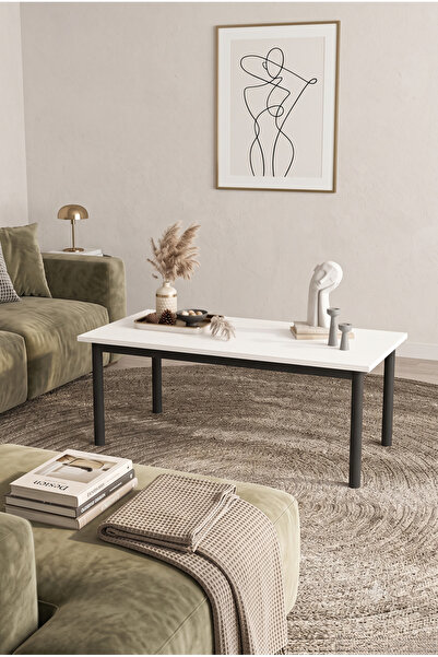 DEKOPRATİK - COZY ORTA SEHPA BEYAZ 110X55