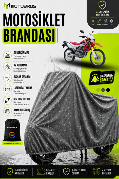 Motobros Motosiklet Brandası Motor Brandası Honda CRF 250L Uyumlu ThermoGuard...