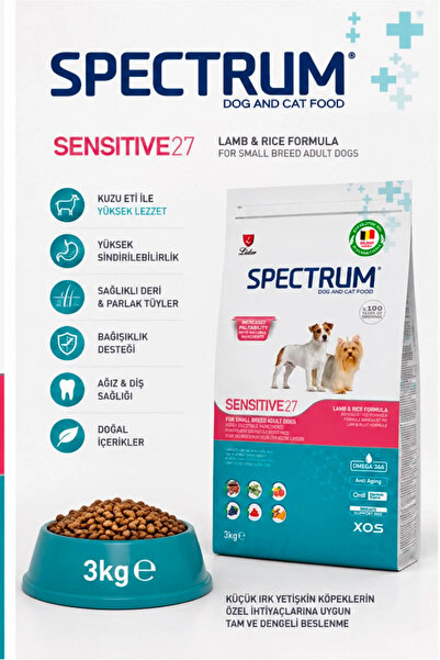 Spectrum Sensitive27 Küçük Irk Kuzulu Yetişkin Köpek Maması 3 Kg.