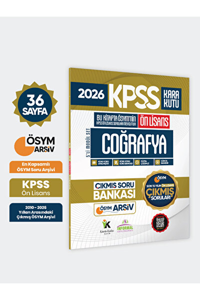 İnformal Yayınları 2026 FULLÖnLisans KPSS Coğrafya Kara Kutu ÖSYM Çıkmış Soru...