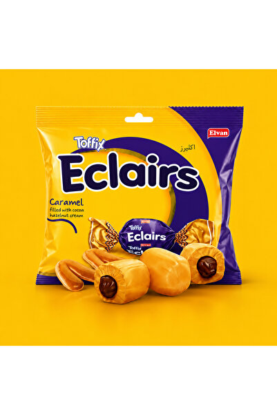Elvan Toffix Eclairs Şeker 300 Gr. (1 Paket)