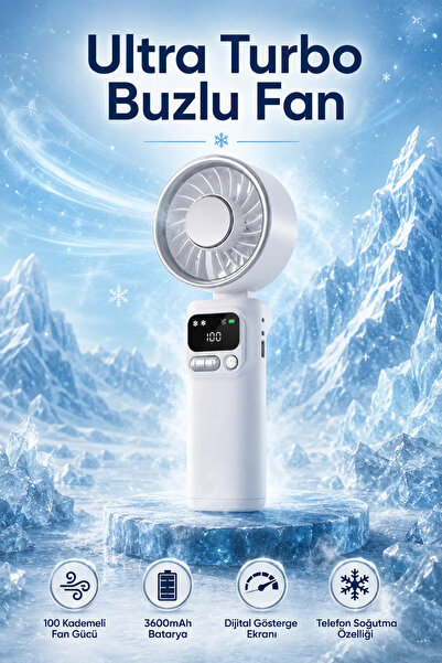 SEYUTECH Buzlu Soğutmalı Turbo Fan Taşınabilir Dijital Led Göstergeli 100 Kad...