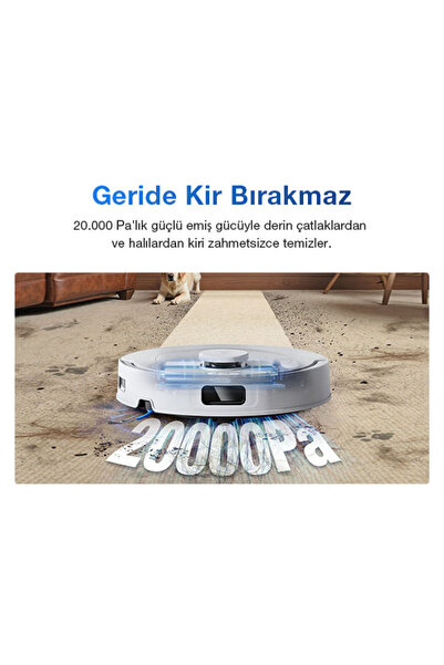 Ecovacs DEEBOT T30C Omni Robot Süpürge ve Paspas, 20.000 Pa Emiş Gücü, OZMO Turbo 2.0 Paspas