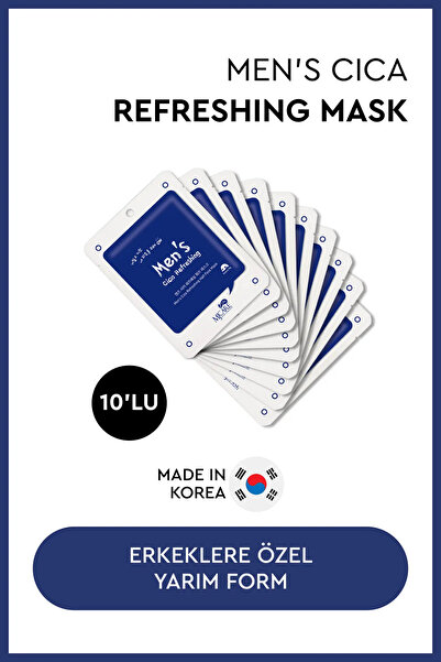 Mjcare Men's Cica Refreshing Mask 10'lu - Erkeklere Özel Canlandırıcı Yarım Y...