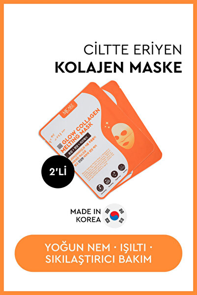Mjcare Glow Collagen Melting Mask - Hydrojel Şeffaflaşan Eriyen Maske 2'li
