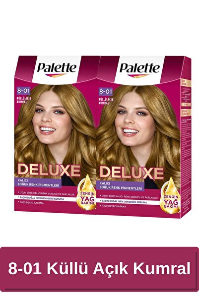Palette Deluxe Yoğun Renkler 8-01 Küllü Açık Kumral X 2 Adet Saç Boyası
