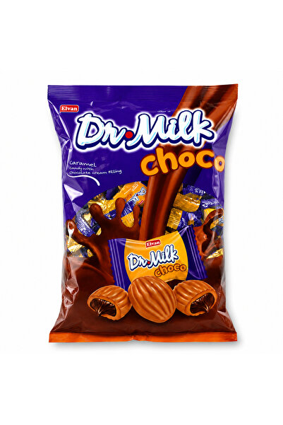 Elvan Dr. Milk Choco Karamelli Şeker 1000 Gr. (1 Poşet)