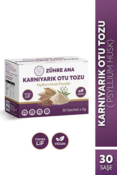 Zühre Ana Doğal Karnıyarık Otu (Psyllium) Tozu 30 saşe x 5gr