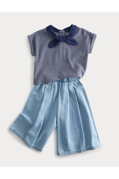 Marks & Spencer Set din 2 piese: top în dungi și pantaloni culottes (0-3 ani)
