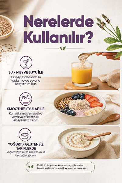 Zühre Ana Doğal Karnıyarık Otu (Psyllium) Tozu 30 saşe x 5gr