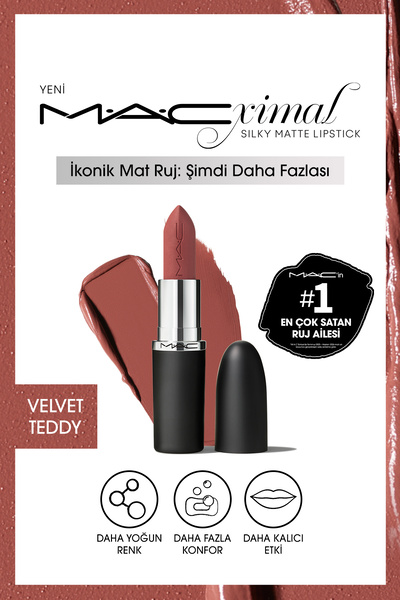 M.A.C M·A·CXIMAL Silky Matte Lipstick Nemlendirme Etkili Yoğun Renk Sağlayan ...
