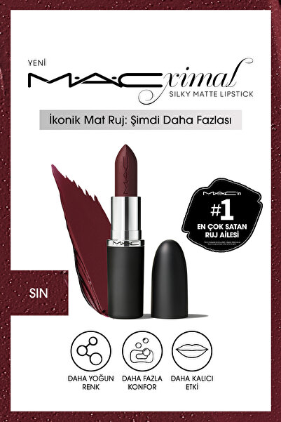 M.A.C Lipstick - Lipstick Sin 3 g 773602341368
