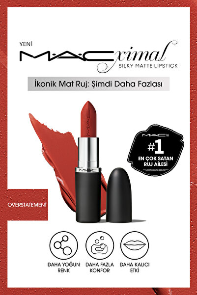 M.A.C M·a·cxımal Silky Matte Lipstick Nemlendirme Etkili Yoğun Renk Sağlayan ...