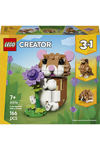 LEGO ® Creator 3’ü 1 Arada Sevimli Hamster ile Çiçek 31376 – 7+ Oyuncak Yapım Seti (116 Parça)