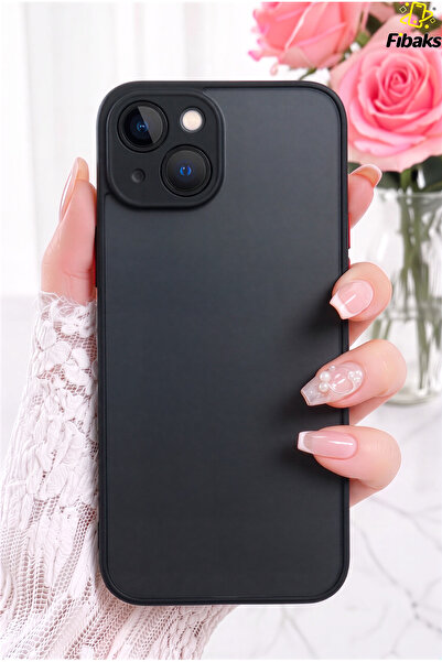 Fibaks iPhone 13 Mini Kılıf Mat Parmak Izi Yapmaz Kamera Korumalı Renkli Tuşl...