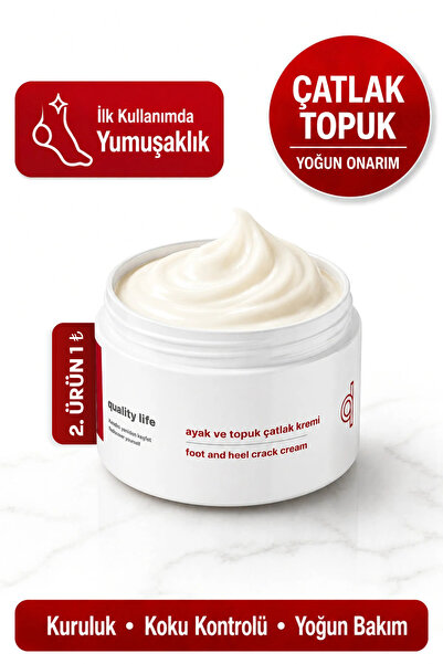 Quality Life Ayak ve Topuk Çatlak Bakım Kremi Nemlendirici Ayak Bakımı Kokusu...