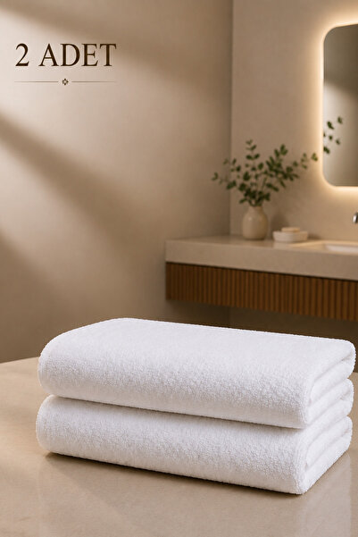 Formeya 2 Pieces Hotel Towel White 50X85 cm 200 Grams Bukle - Armür Hand Face...