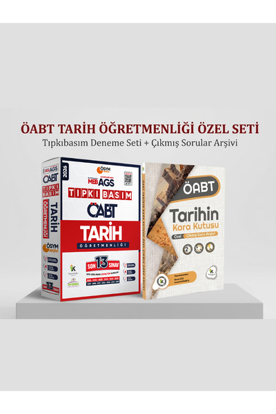 Karakutu Yayınları 2026 MEB-AGS ÖABT Tarih Öğretmenliği 13lü Deneme ve ÖABT T...