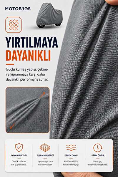 Motobros ThermoGuard-X Motosiklet Brandası Mt25 Su-Toz Geçirmez Motor Branda Motor Çadırı Motor kılıfı