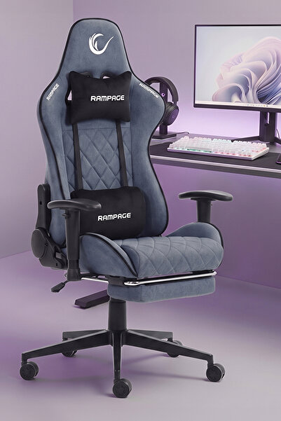 Rampage KL-R29 Myth Pro Üst Seviye Terletmez Kumaş Gri Gaming Oyuncu Koltuğu