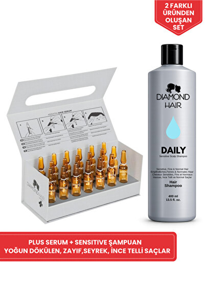 DIAMOND HAIR Saç Dökülmesine Karşı Hızlı Saç Uzatma Gürleştirme Etkili Saç Se...