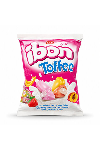Elvan Ibon Toffee Sütlü Meyveli Şeker 1000 Gr. (1 Poşet)