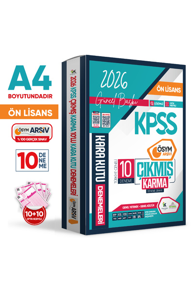 Karakutu Yayınları 2026 KPSS Önlisans GY-GK ÖSYM Arşivi Çıkmış Karma Kara Kut...