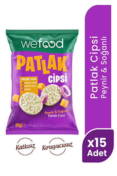 Wefood Peynir & Soğanlı Patlak Cipsi 60 g 15'li